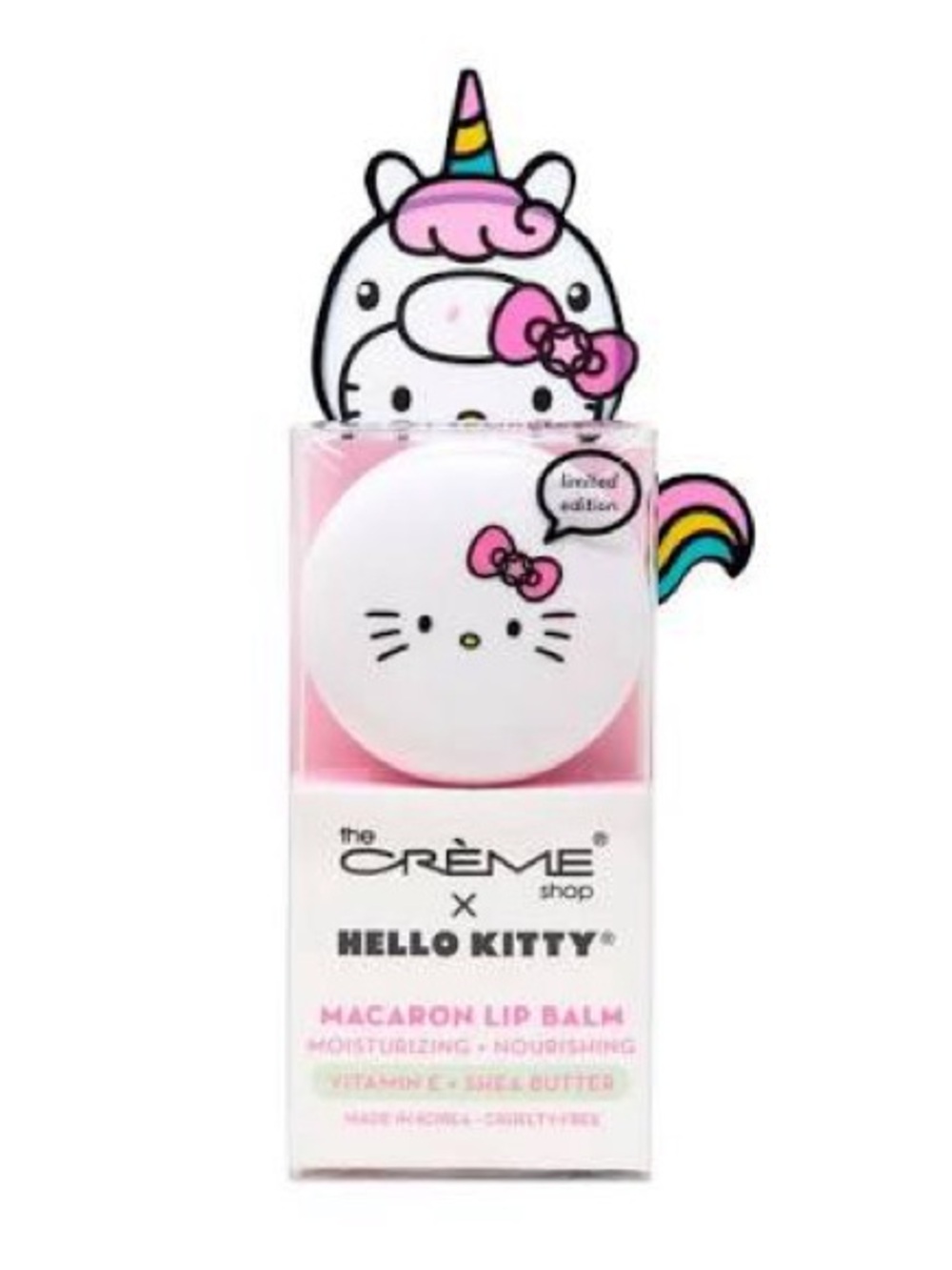 The Crème Shop x Hello Kitty Macaron Lip Balm - Pink